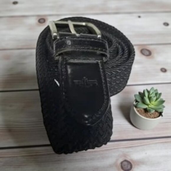 EUC Dockers Leather & Weave Belt Sz 38 - Picture 1 of 4